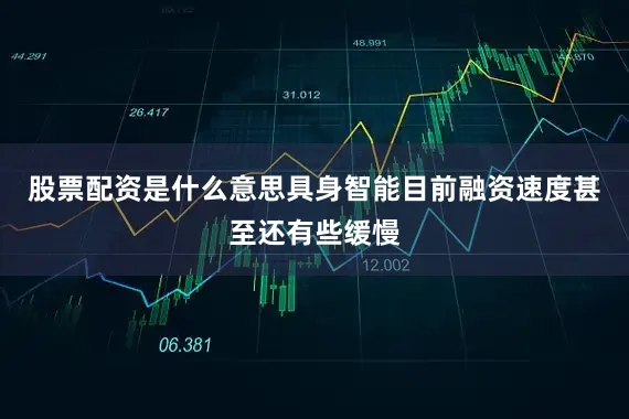股票配资是什么意思具身智能目前融资速度甚至还有些缓慢